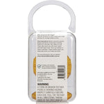 Two natural rubber fish-shaped teethers in a clear protective storage case on a white background.