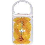 Twin pack of fish-shaped natural rubber teethers for babies on a clean white background.