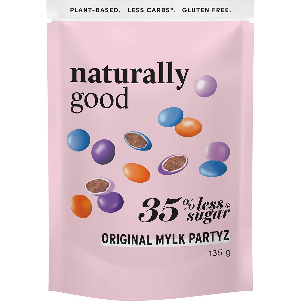 Naturally Good Original Mylk Partyz 35% less sugar 135g (Pack of 6)