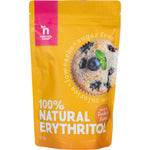 225g pouch of Naturally Sweet Erythritol, a natural zero-calorie sweetener, on a white background.