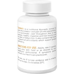 White bottle of Nature's Help Organic Turmeric 120 capsules with a yellow label featuring ginger and black pepper.