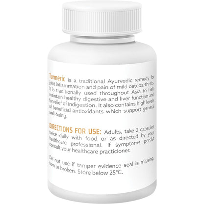 Nature's Help Organic Turmeric Capsules with Black Pepper Ginger 120 Caps