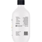 Back of 900ml Naturely Nourish Coconut & Vanilla hand wash bottle with ingredients and usage directions.