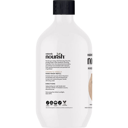 Naturely Nourish Hand Wash Coconut & Vanilla 900ml Payless 4 Organics