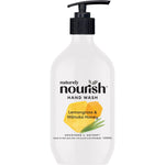Naturely Nourish Lemongrass and Manuka Honey 450ml hand wash bottle with a pump dispenser.
