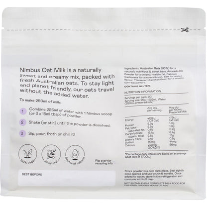 Nimbus Oat Milk Powder 500g Payless 4 Organics