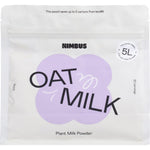 Nimbus Oat Milk Powder 500g pouch featuring a cloud logo and blue and white design on a white background.