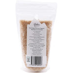 Nirvana Organics Himalayan Salt Medium 250g resealable pouch featuring pink salt crystals on a white background.