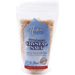 Nirvana Organics Himalayan Salt Medium 250g shaker with pink salt crystals and a clear body.