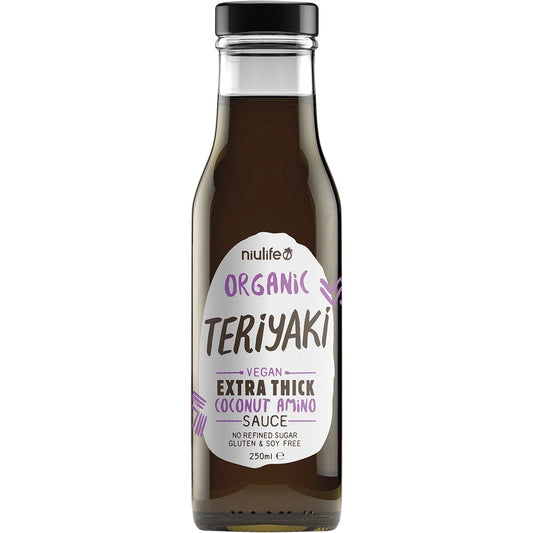 Niulife Organic Coconut Amino Sauce Extra Thick Teriyaki 250ml (Pack of 6)