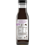 Side view of a Niulife Extra Thick Teriyaki Sauce bottle highlighting its soy-free and organic coconut-based ingredients.