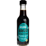 Six 250ml bottles of Niulife Organic Coconut Amino Naked sauce with gold labels on a white background.