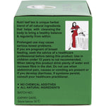 Back of Nutri-Leaf Extra Strength Slim Tea box with ingredients, directions, and warnings on a green and yellow background.