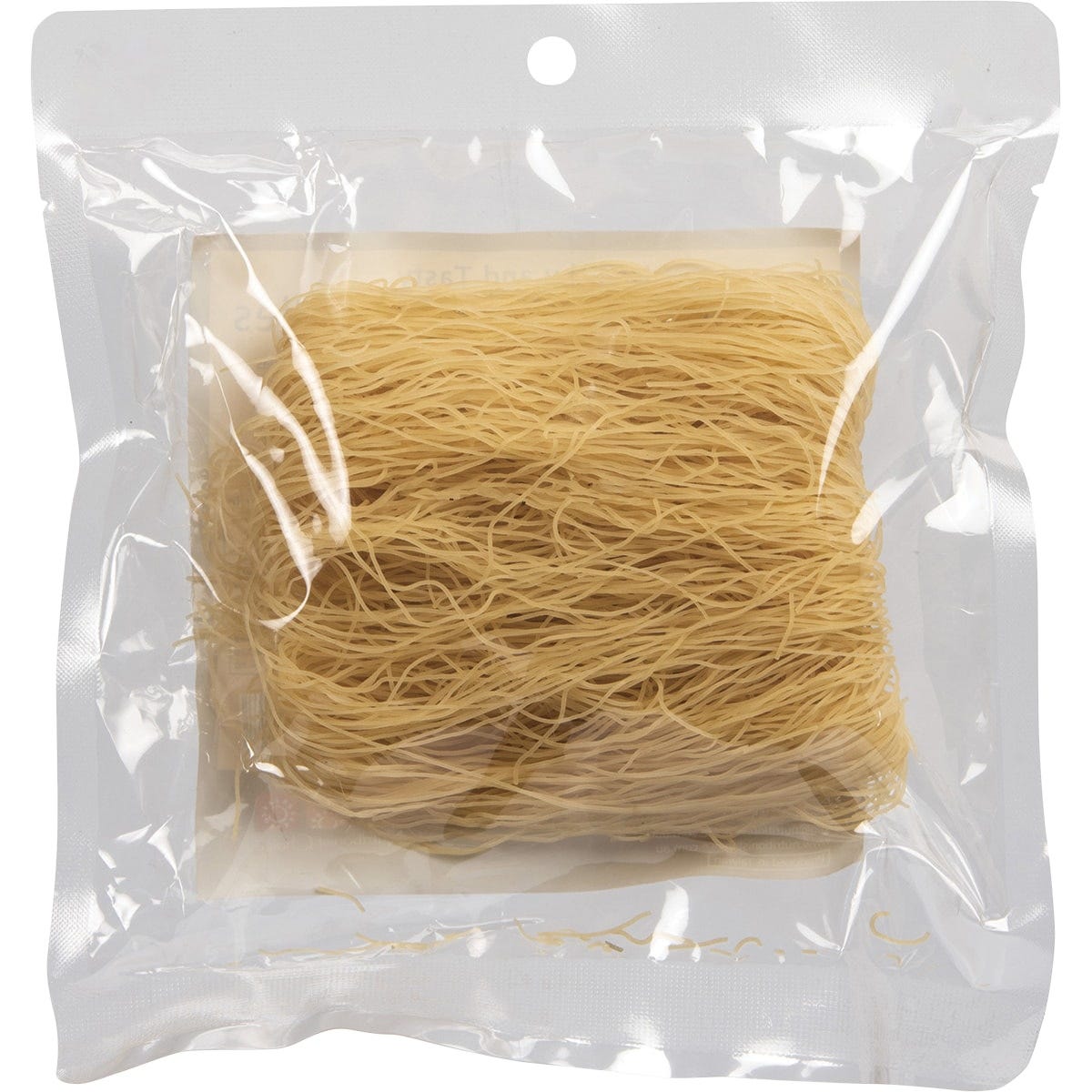 Nutritionist Choice 60g Instant Brown Rice Noodles Miso packet with a bowl of prepared noodles.