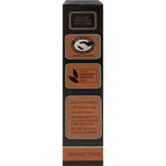 Right side of Organic Times 150g Dark Chocolate Ginger bag showing product features and information.