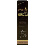 Side view of an Organic Times Dark Chocolate Sultanas 150g bag highlighting product quality and organic certification.