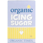 250g box of Organic Times Icing Sugar, a certified organic and gluten-free powdered sugar for baking and frosting.
