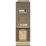 Right side of Organic Times Almond Meal 200g bag highlighting organic Australian almonds and gluten-free features.