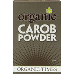Organic Times Carob Powder 200g bag with a naturally sweet, aromatic caramel flavor for baking and smoothies.