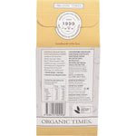 Back of Organic Times White Choc Macadamia Cookies 150g box with nutritional facts and organic ingredients.
