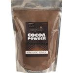 500g bag of Organic Times Dutch-process Cocoa Powder with a rich chocolate design on a white background.