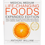 Medical Medium Life-Changing Foods book cover by Anthony William, featuring vibrant fruits and vegetables.