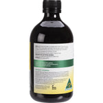 A 500ml bottle of Comvita Olive Leaf Extract Peppermint shown from a side angle on a white background.