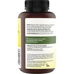 Comvita Olive Leaf Extract 120 capsules in a white bottle with a green and gold label, shown from a side angle.
