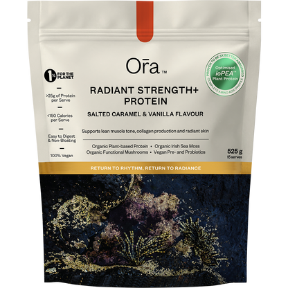 Ora Health Radiant Strength+ Protein Salted Caramel & Vanilla 525g