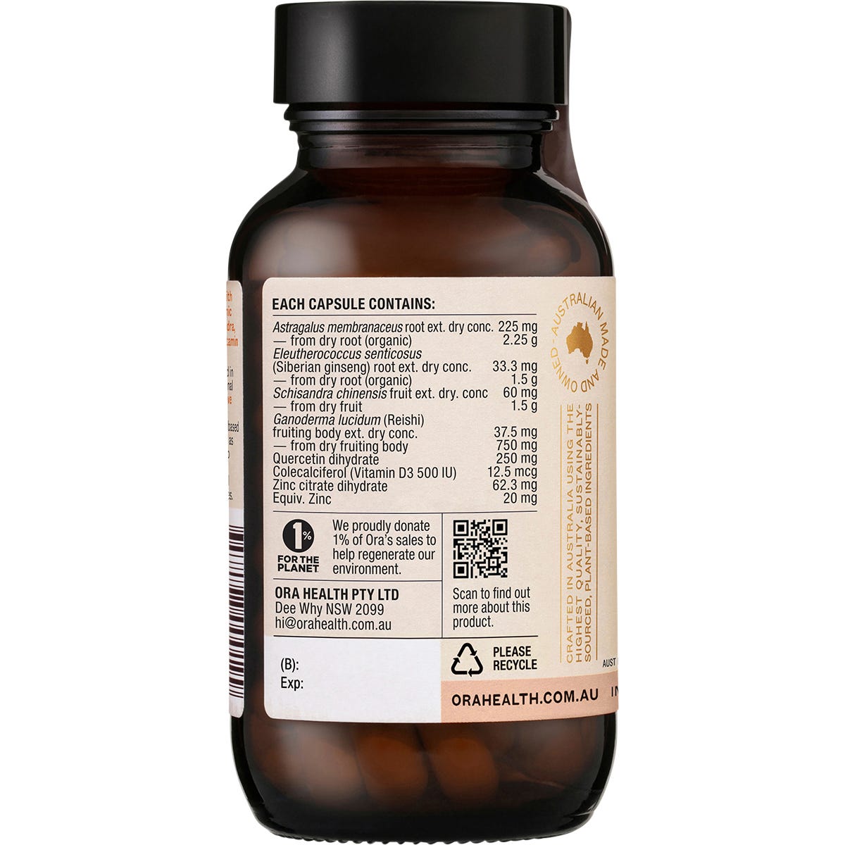 Ora Health Immune Tonic+ Advanced 60 Caps