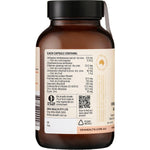 Ora Immune Tonic+ Advanced 120 capsules in a brown glass bottle, shown from a side angle on a white background.