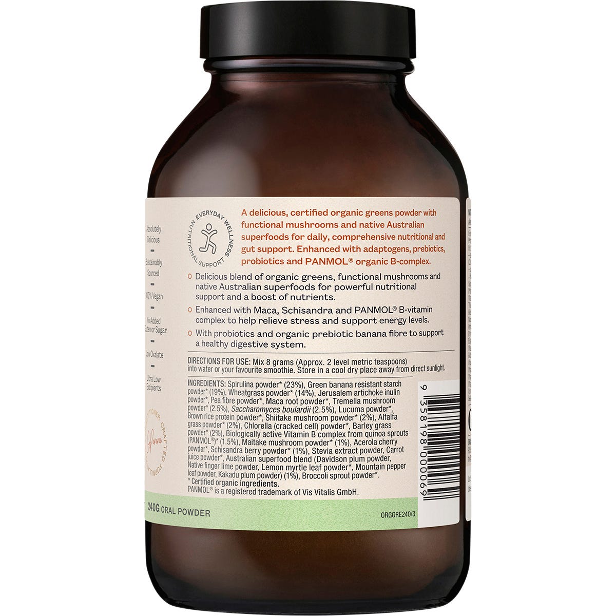 Ora Health Organic Greens Superpowder+ 240g