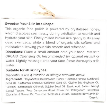 Orgaid Purifying Face Polish Honey Crystal and Brown Rice 56g