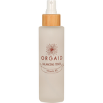 Orgaid Balancing Toner 120ml glass bottle with a bamboo cap on a white background.