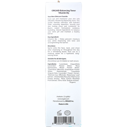 Orgaid Balancing Toner Vitamin B3 120ml