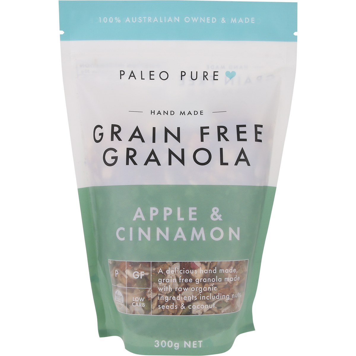 Paleo Pure Organic Grain Free Granola Apple & Cinnamon 300g