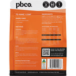 Back of PBco Protein Bread Mix 330g bag with nutrition facts, ingredients, and baking instructions.