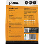 Back of PBCo Protein 6 Seeds Bread Mix 350g bag showing nutrition facts and ingredients on a white background.