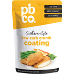 300g bag of PBCo Low Carb Crumb Original, a keto-friendly, gluten-free breadcrumb alternative with herbs and spices.