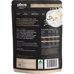 Back of PBCo. Vanilla Whey Protein Concentrate 245g bag with nutritional info and ingredients.