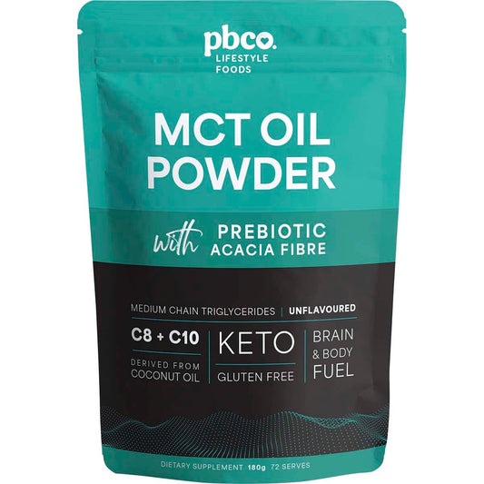 PBco MCT Oil Powder Unflavoured 180g