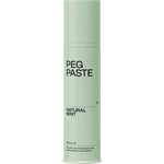 Peg Paste Natural Mint 190g toothpaste in a white pump bottle with a black dispenser on a white background.