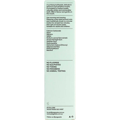 Peg Paste Natural Toothpaste with Hydroxyapatite Natural Mint 190g