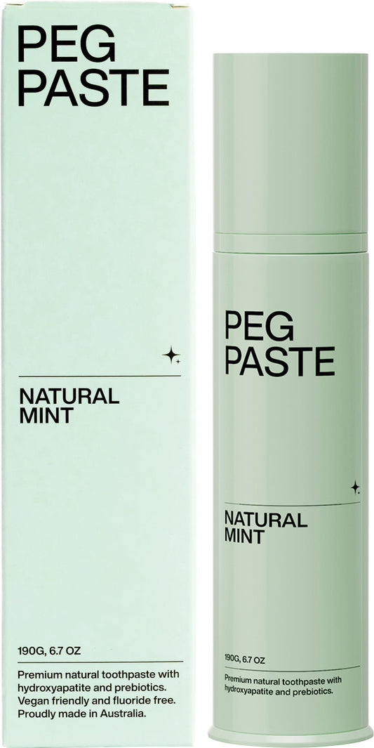 Peg Paste Natural Toothpaste with Hydroxyapatite Natural Mint 190g