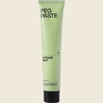 Peg Paste natural toothpaste 100g tube with a white pump lid and a green and white label on a white background.