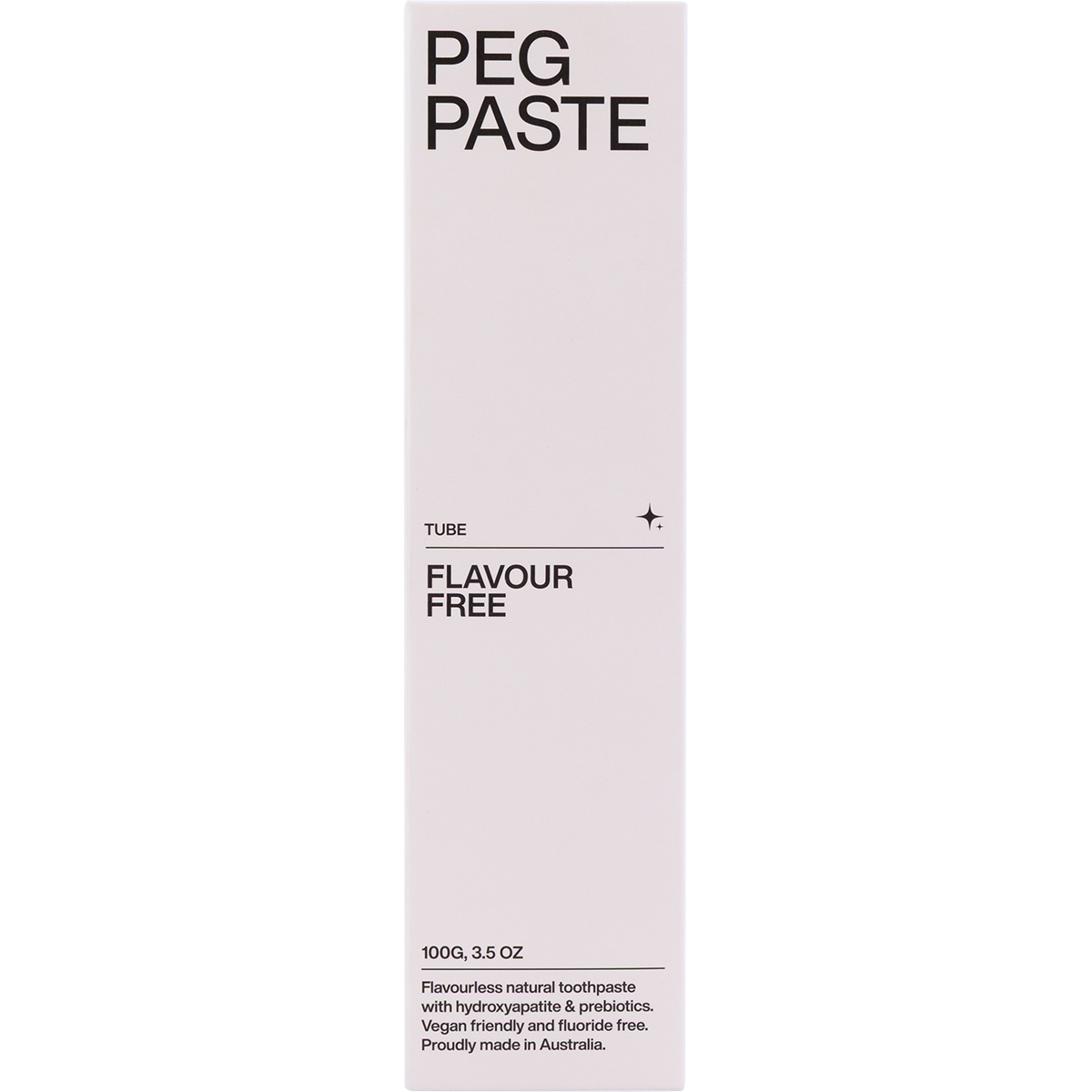 Peg Paste Natural Toothpaste with Hydroxyapatite Flavour Free 100g