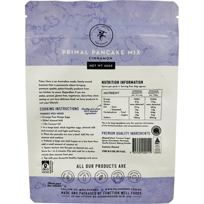 Paleo Hero Primal Pancake Mix Cinnamon 200g