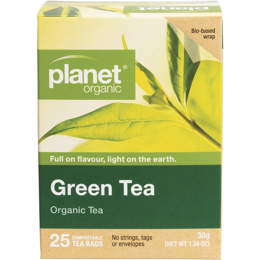 Planet Organic Green Tea Herbal Tea Bags 25 Pack