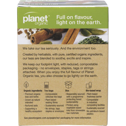 Planet Organic Green Chai Herbal Tea Bags 25 Pack