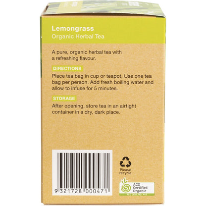 Planet Organic Lemongrass Herbal Tea Bags 25 Pack